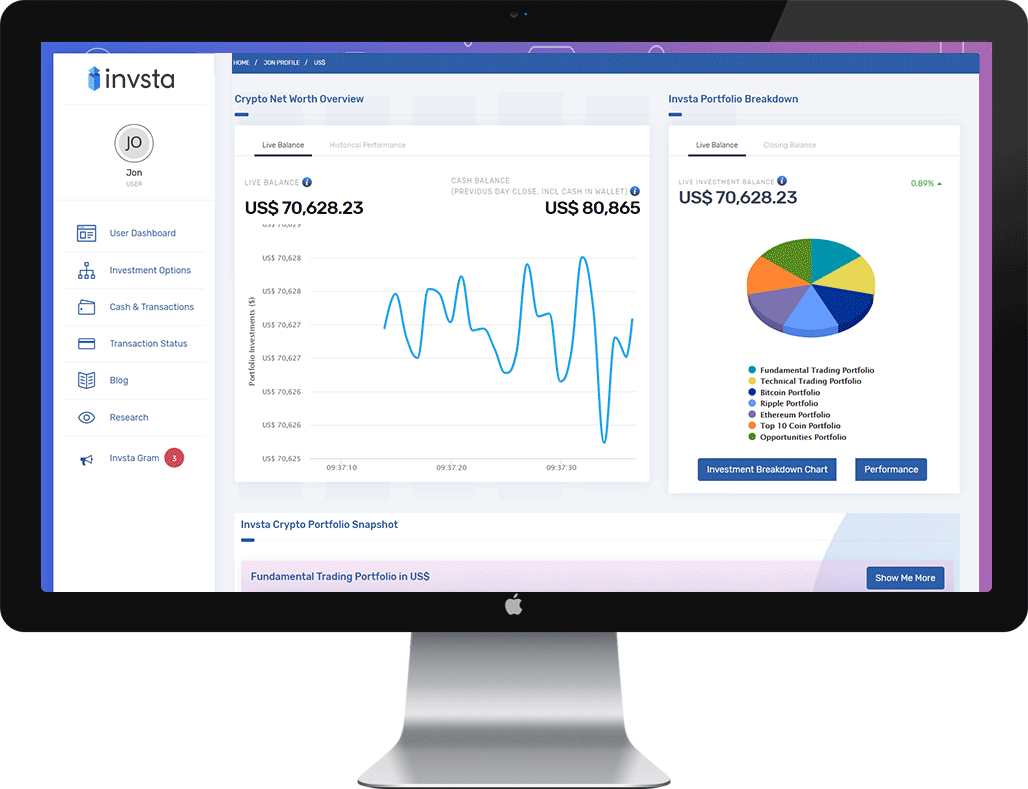 Track & manage investments online with ease through Invsta